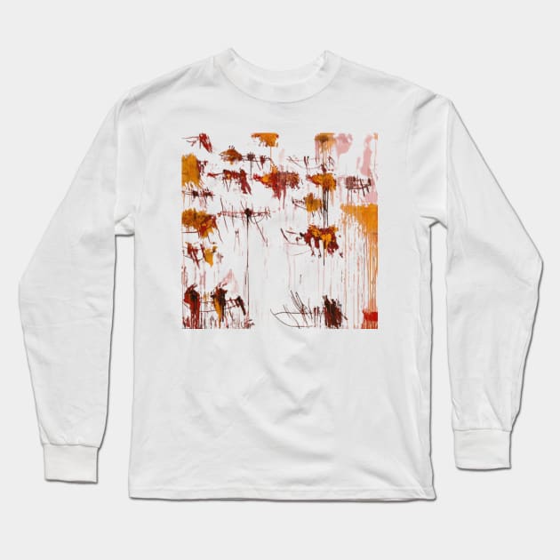 Cy Twombly, Modified Art 6 Long Sleeve T-Shirt by AbstractArt14